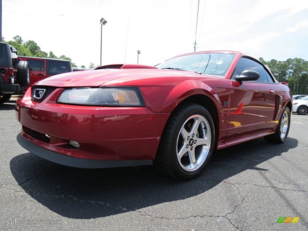 2003 Mustang GT Convertible - Redfire Metallic / Medium Parchment photo #3