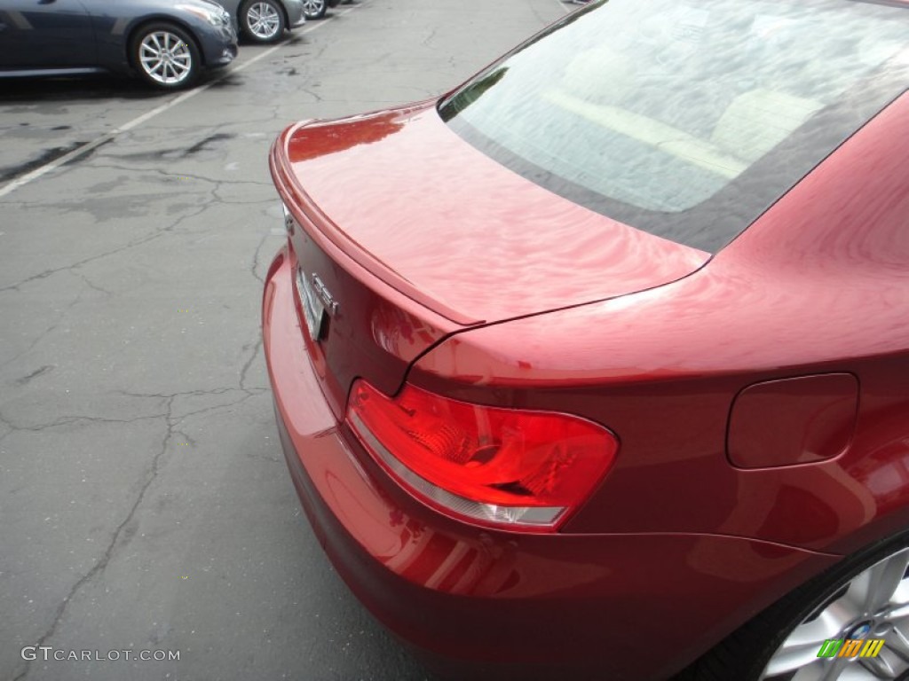 2012 1 Series 135i Coupe - Vermillion Red Metallic / Savanna Beige photo #9