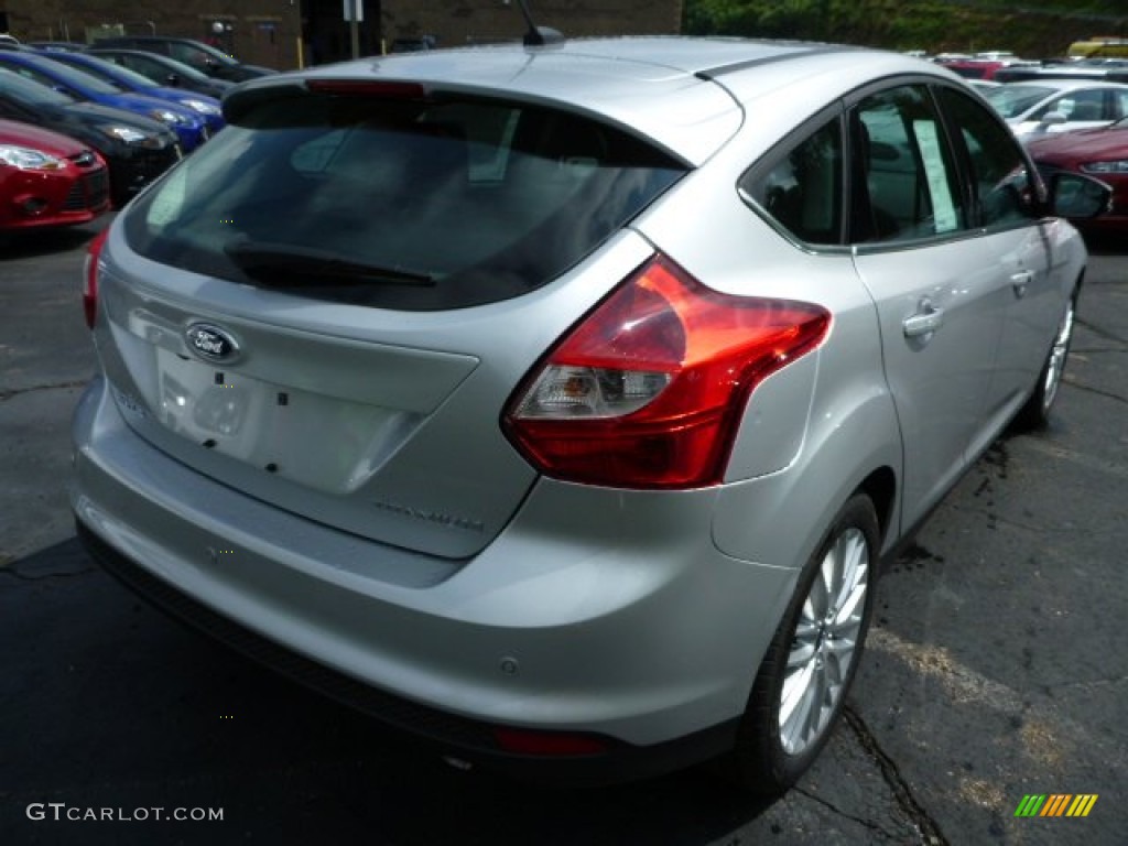 Ingot Silver 2014 Ford Focus Titanium Hatchback Exterior Photo #83741665