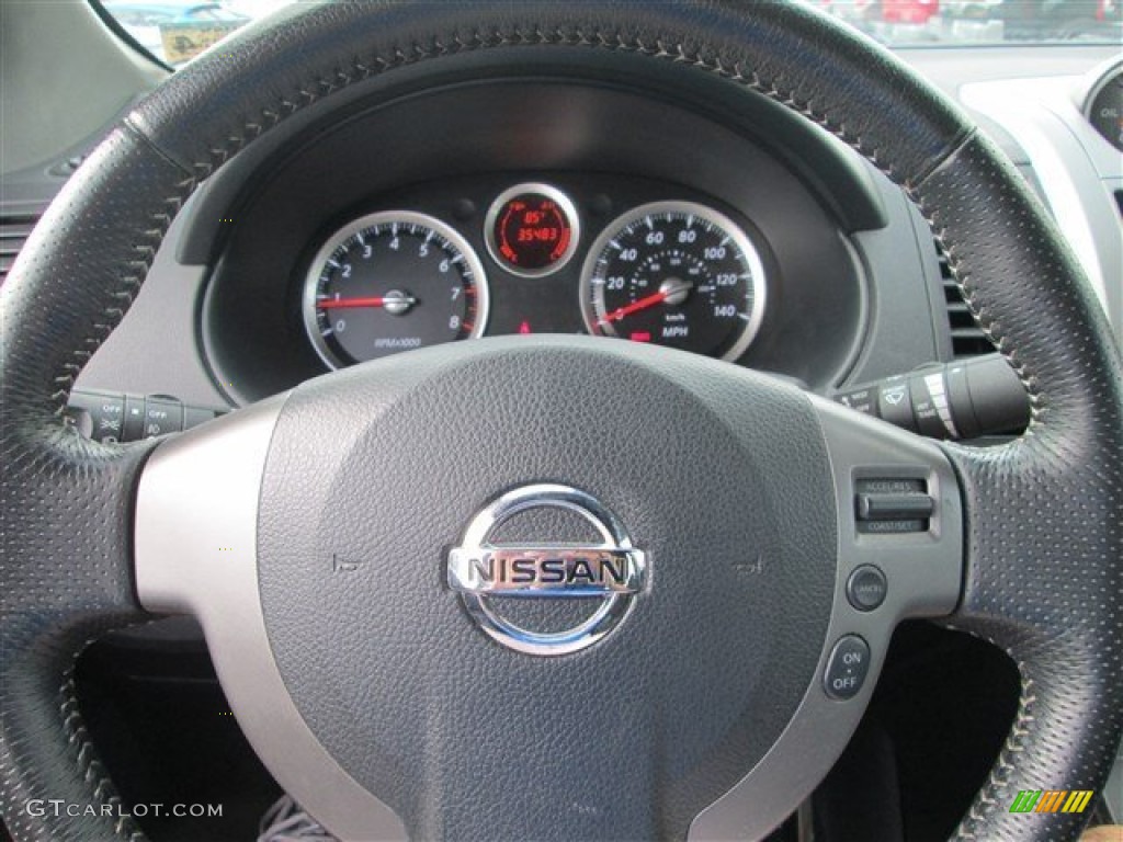 2011 Nissan Sentra SE-R Spec V Charcoal Steering Wheel Photo #83741680