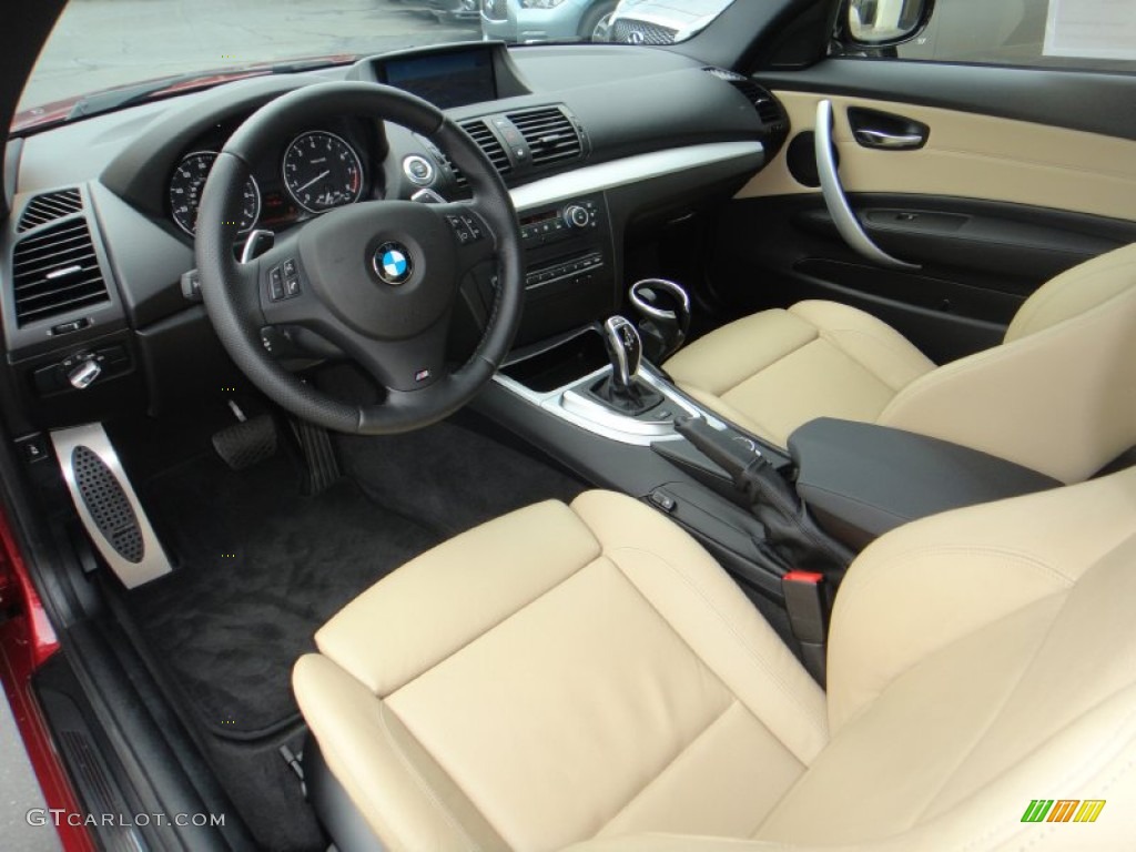 Savanna Beige Interior 2012 BMW 1 Series 135i Coupe Photo #83741731