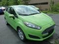 Green Envy 2014 Ford Fiesta SE Sedan Exterior