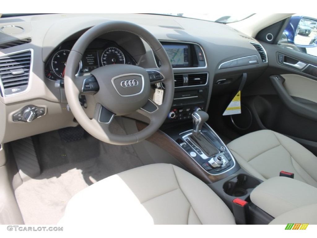 Pistachio Beige Interior 2013 Audi Q5 2.0 TFSI quattro Photo #83742598