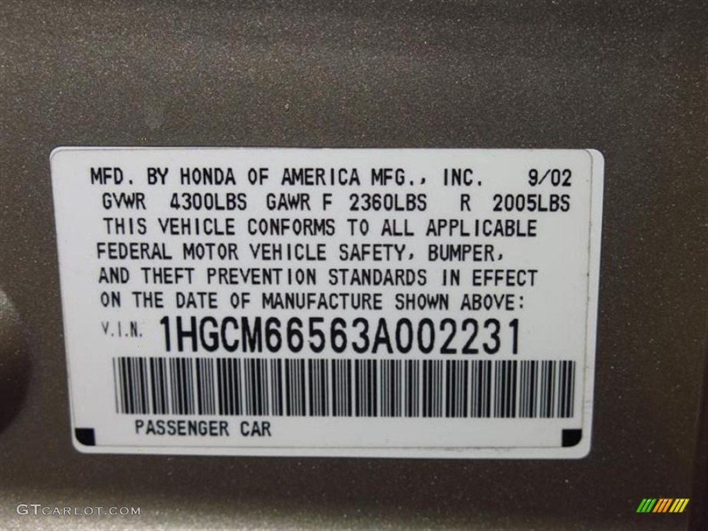 2003 Accord EX V6 Sedan - Desert Mist Metallic / Ivory photo #27