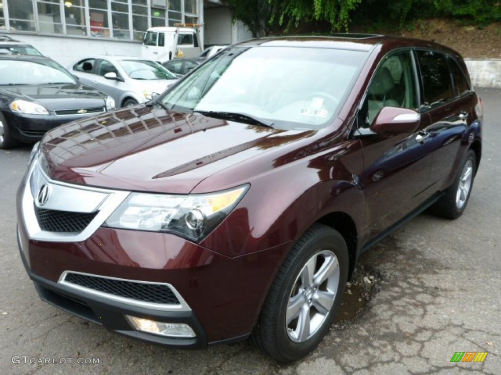 Dark Cherry Pearl 2011 Acura MDX Standard MDX Model Exterior Photo #83744046