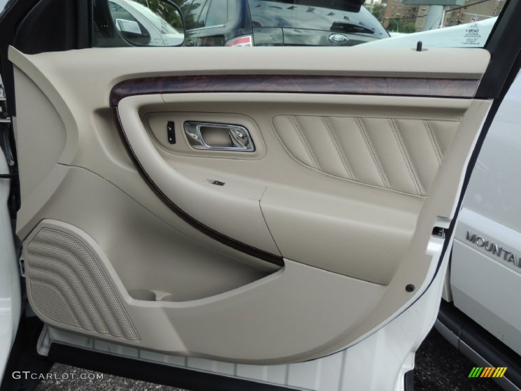 2010 Taurus Limited - White Platinum Metallic Tri-Coat / Light Stone photo #9