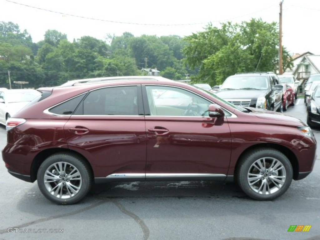 2013 RX 450h AWD - Claret Red Mica / Parchment/Espresso Birds Eye Maple photo #5