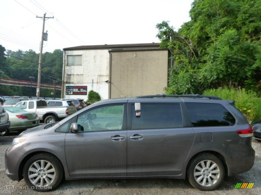 2011 Sienna XLE AWD - Predawn Gray Mica / Light Gray photo #2