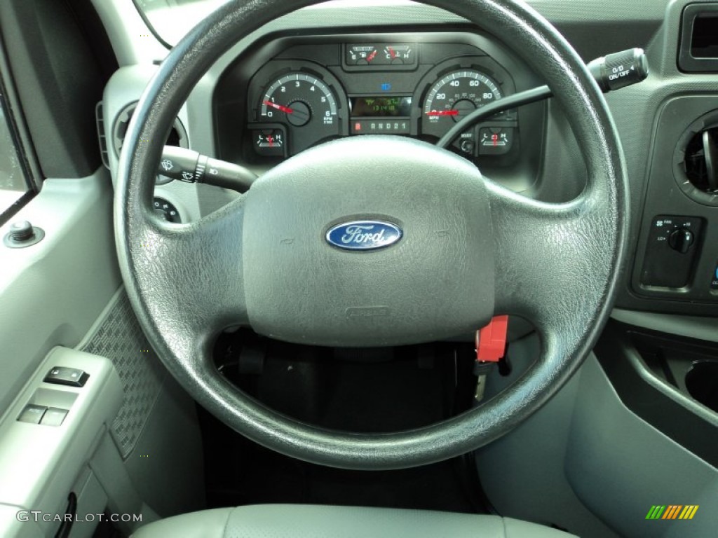 2013 Ford E Series Van E250 Cargo Medium Flint Steering Wheel Photo #83747875