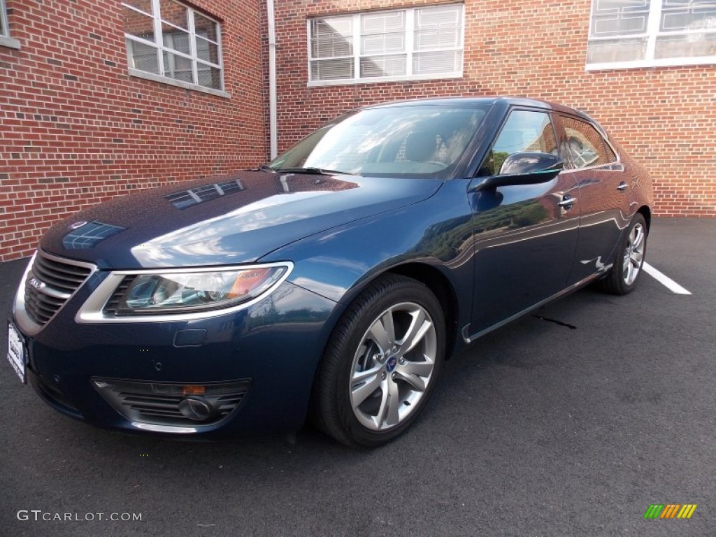 2011 9-5 Turbo4 Premium Sedan - Fjord Blue Metallic / Parchment photo #1