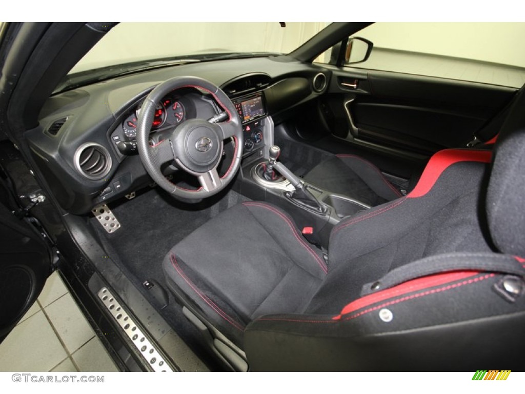 Black/Red Accents Interior 2013 Scion FR-S Sport Coupe Photo #83748862