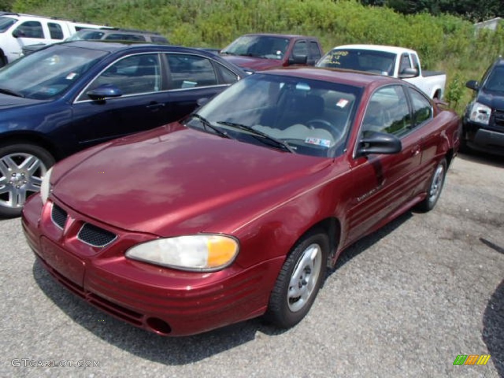 2001 Grand Am SE Coupe - Redfire Metallic / Dark Taupe photo #3
