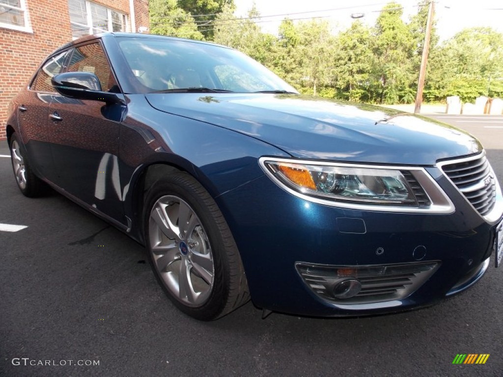 2011 9-5 Turbo4 Premium Sedan - Fjord Blue Metallic / Parchment photo #7