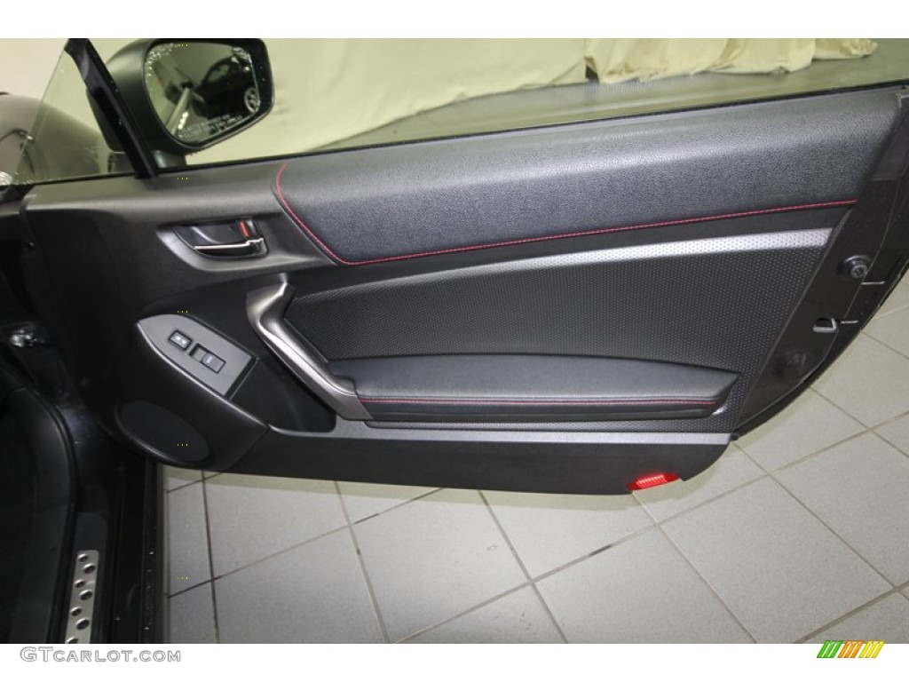 2013 Scion FR-S Sport Coupe Black/Red Accents Door Panel Photo #83749345