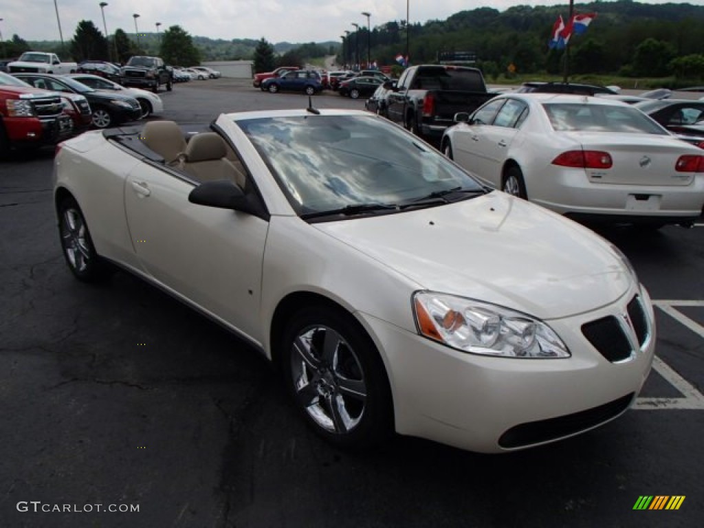 2009 G6 GT Convertible - White Diamond Tri Coat / Light Taupe photo #3