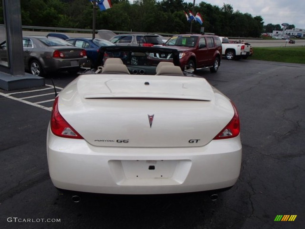 2009 G6 GT Convertible - White Diamond Tri Coat / Light Taupe photo #6