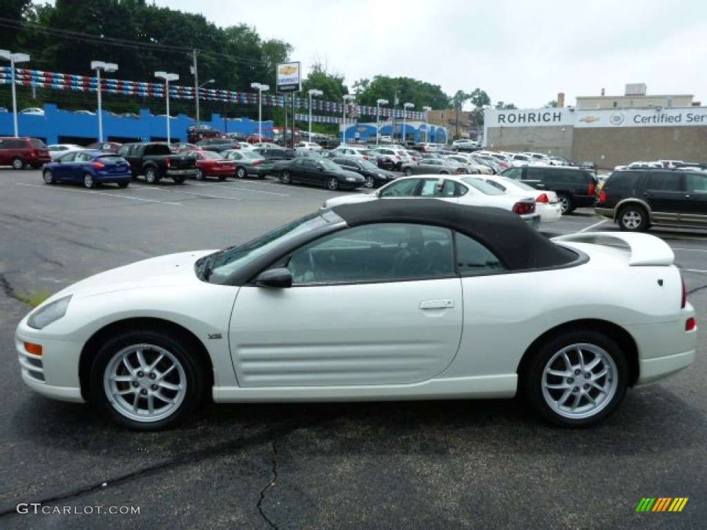 2002 Eclipse Spyder GT - Dover White Pearl / Black photo #2