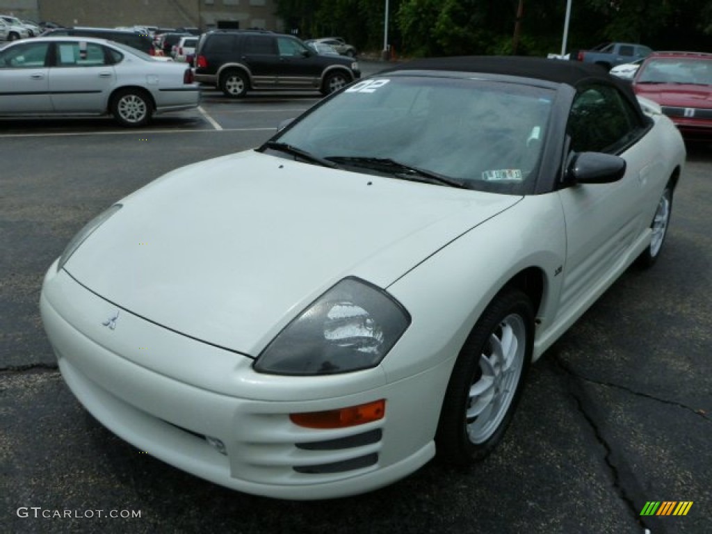 2002 Eclipse Spyder GT - Dover White Pearl / Black photo #3