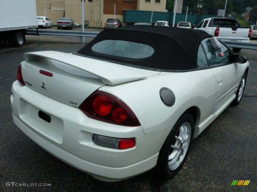 2002 Eclipse Spyder GT - Dover White Pearl / Black photo #11