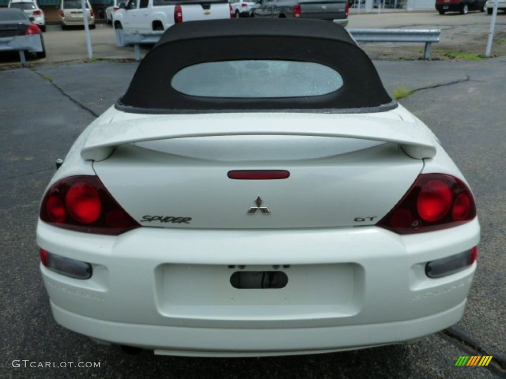 2002 Eclipse Spyder GT - Dover White Pearl / Black photo #12