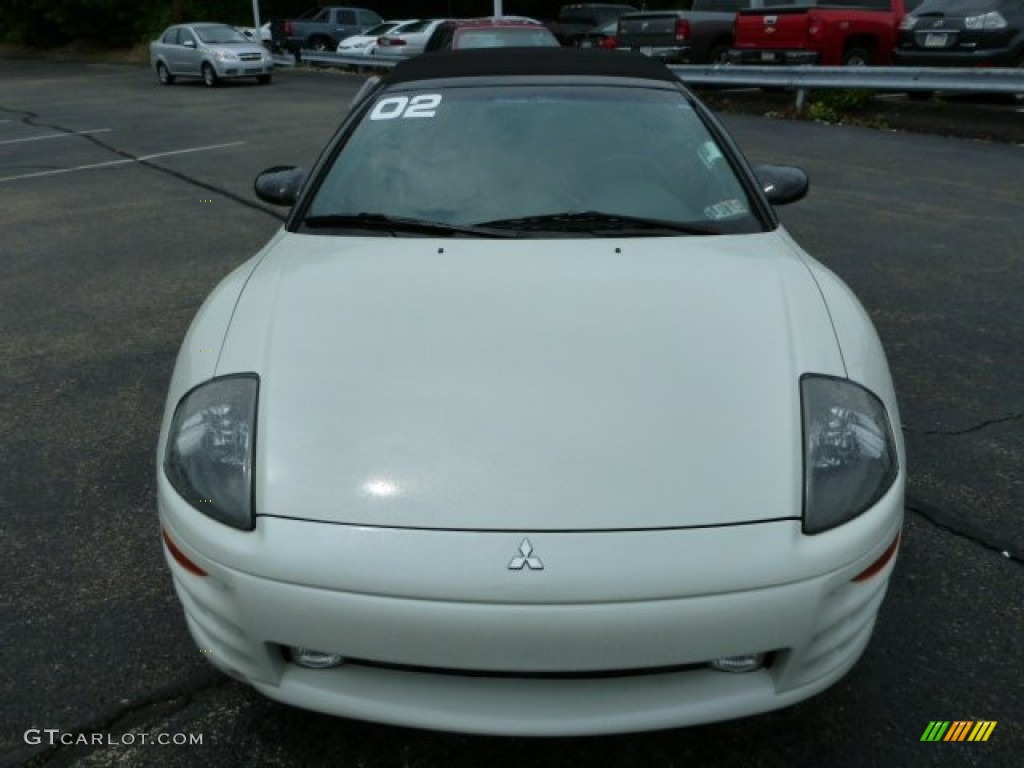 2002 Eclipse Spyder GT - Dover White Pearl / Black photo #14