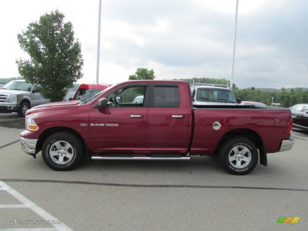 2011 Ram 1500 SLT Quad Cab 4x4 - Deep Cherry Red Crystal Pearl / Dark Slate Gray/Medium Graystone photo #8