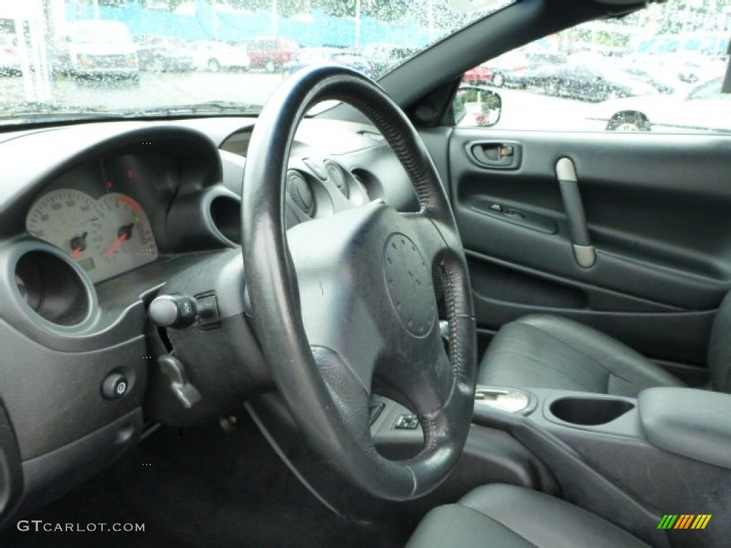 2002 Eclipse Spyder GT - Dover White Pearl / Black photo #18