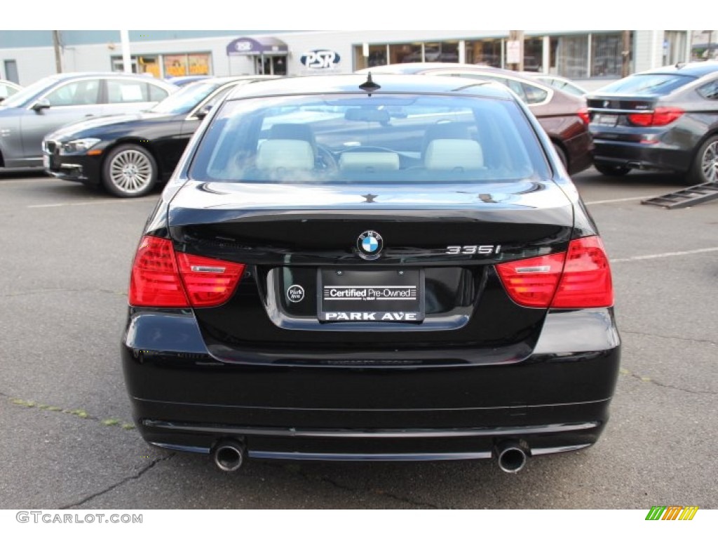 2011 3 Series 335i xDrive Sedan - Jet Black / Oyster/Black Dakota Leather photo #6