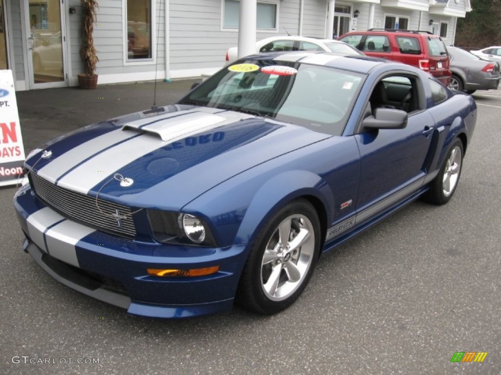 2008 Mustang Shelby GT Coupe - Vista Blue Metallic / Black photo #3