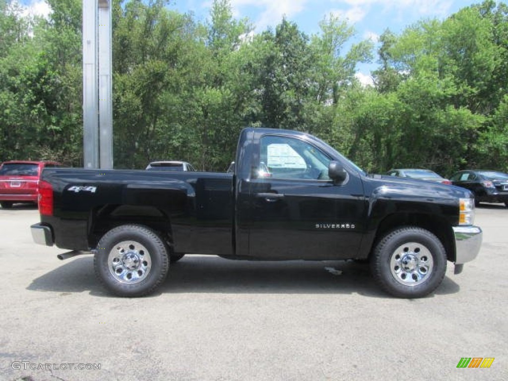 2013 Silverado 1500 LS Regular Cab 4x4 - Black / Dark Titanium photo #9