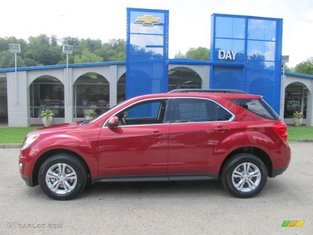 2013 Equinox LT AWD - Crystal Red Tintcoat / Jet Black photo #2