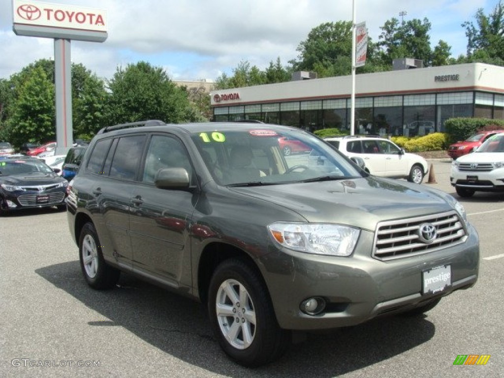 2010 Highlander SE 4WD - Cypress Green Pearl / Sand Beige photo #1