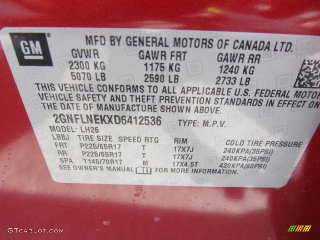 2013 Equinox LT AWD - Crystal Red Tintcoat / Jet Black photo #19