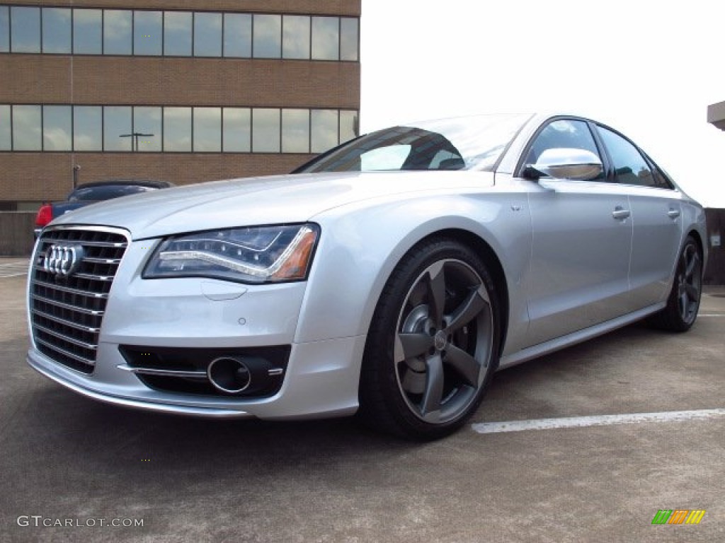 Ice Silver Metallic 2014 Audi S8 quattro S Exterior Photo #83756503