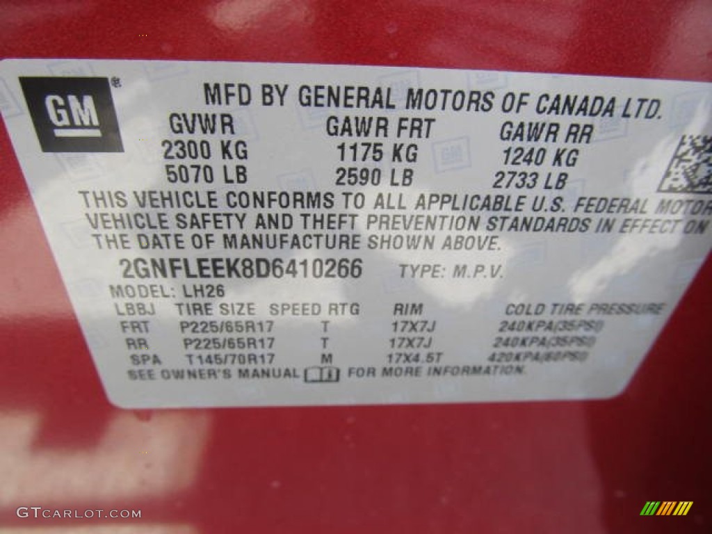 2013 Equinox LT AWD - Crystal Red Tintcoat / Jet Black photo #19