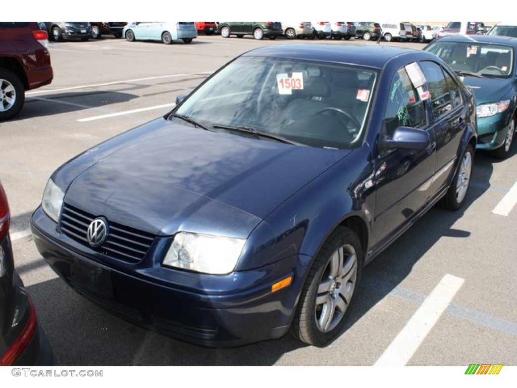 2001 Jetta GLX VR6 Sedan - Galactic Blue / Grey photo #4