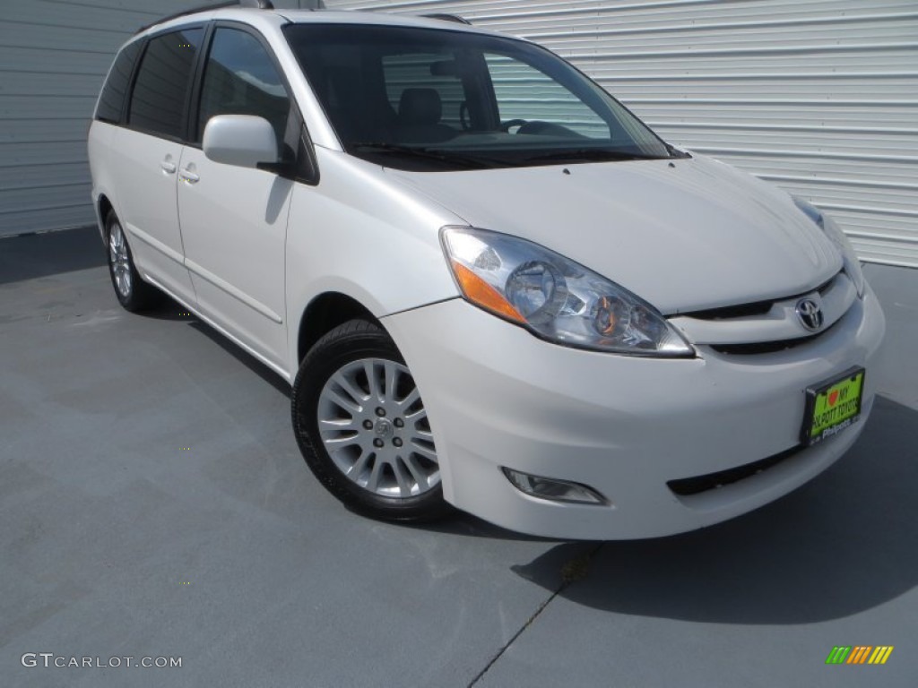 2007 Sienna XLE - Arctic Frost Pearl White / Stone photo #1