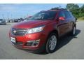 2014 Crystal Red Tintcoat Chevrolet Traverse LT  photo #2