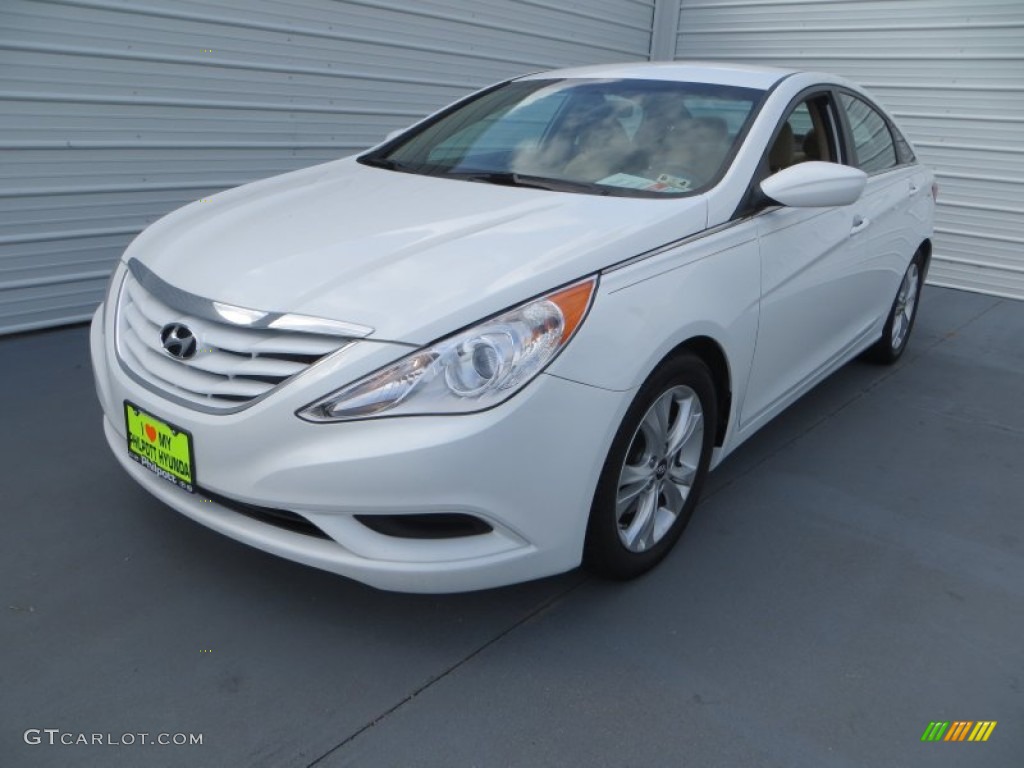 2011 Sonata GLS - Shimmering White / Camel photo #7