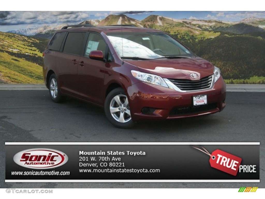 2013 Sienna LE - Salsa Red Pearl / Light Gray photo #1