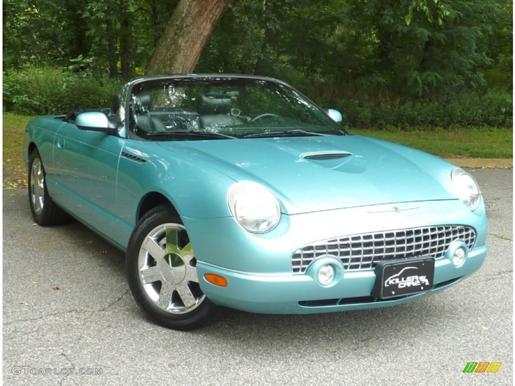 2002 Thunderbird Deluxe Roadster - Thunderbird Blue / Midnight Black photo #1