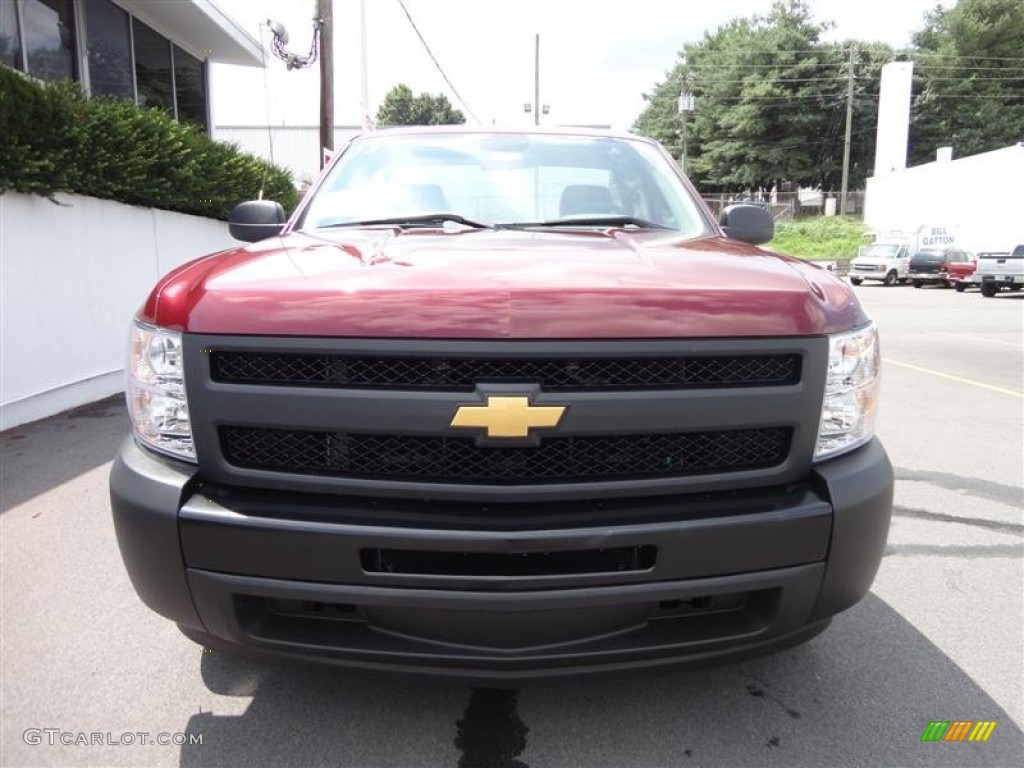 2013 Silverado 1500 Work Truck Regular Cab - Deep Ruby Metallic / Dark Titanium photo #2