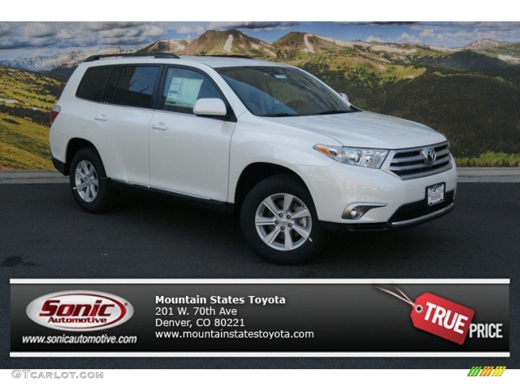 2013 Highlander V6 4WD - Blizzard White Pearl / Sand Beige photo #1