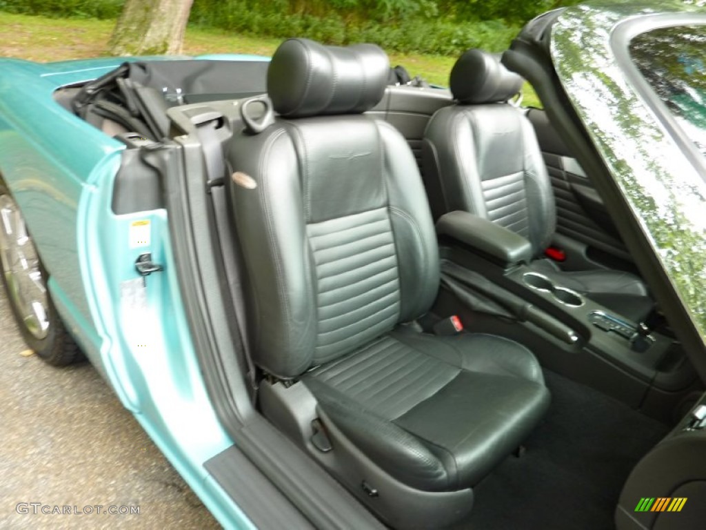 Midnight Black Interior 2002 Ford Thunderbird Deluxe Roadster Photo #83764594