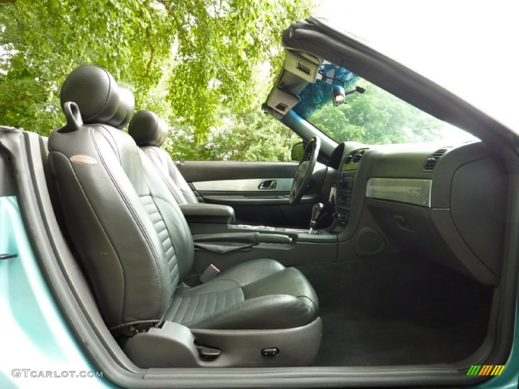 Midnight Black Interior 2002 Ford Thunderbird Deluxe Roadster Photo #83764615