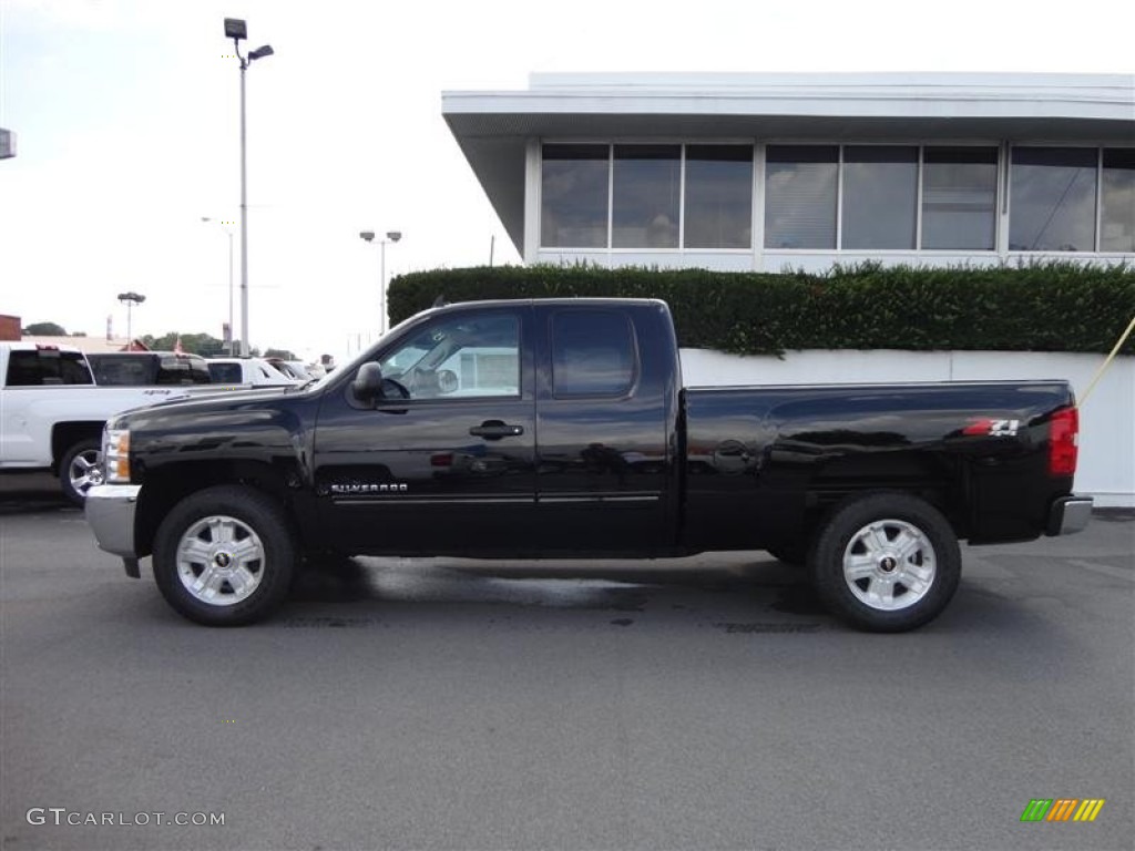 2013 Silverado 1500 LT Extended Cab 4x4 - Black / Light Titanium/Dark Titanium photo #4