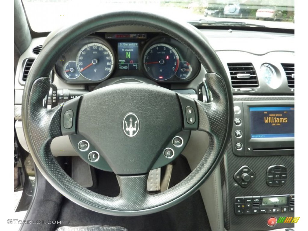 2007 Maserati Quattroporte DuoSelect Grigio Medio Steering Wheel Photo #83765221