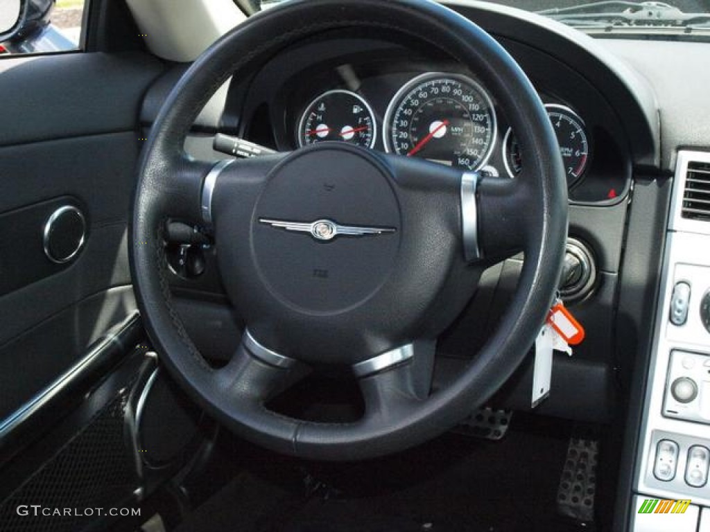 2006 Chrysler Crossfire Limited Coupe Dark Slate Gray Steering Wheel Photo #83765515