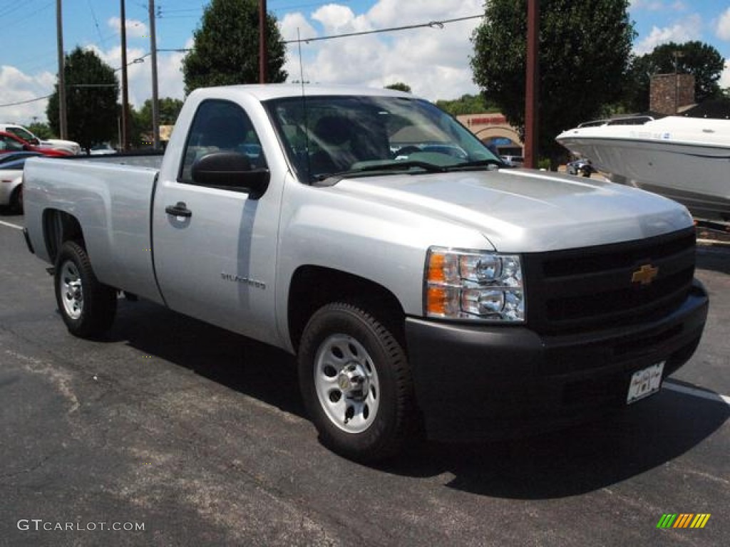 2012 Silverado 1500 Work Truck Regular Cab - Silver Ice Metallic / Dark Titanium photo #2