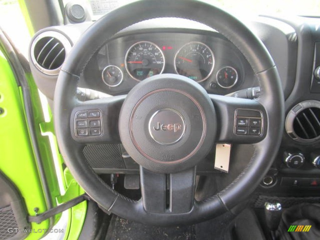 2012 Jeep Wrangler Sport 4x4 Black Steering Wheel Photo #83766088